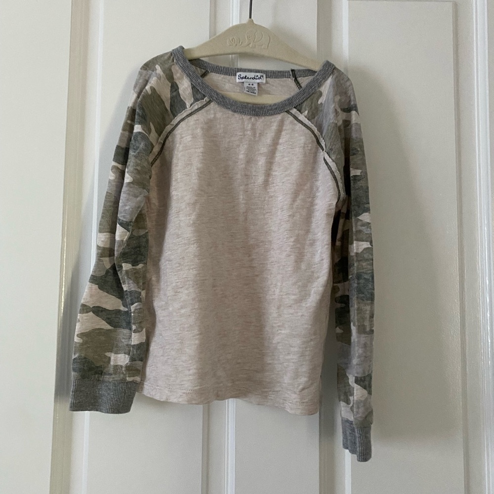 Splendid toddler/kids camo long sleeved shirt